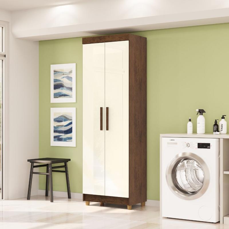 Armário Multiuso Line 2 Portas Imbuia Champanhe VR - Vila Rica